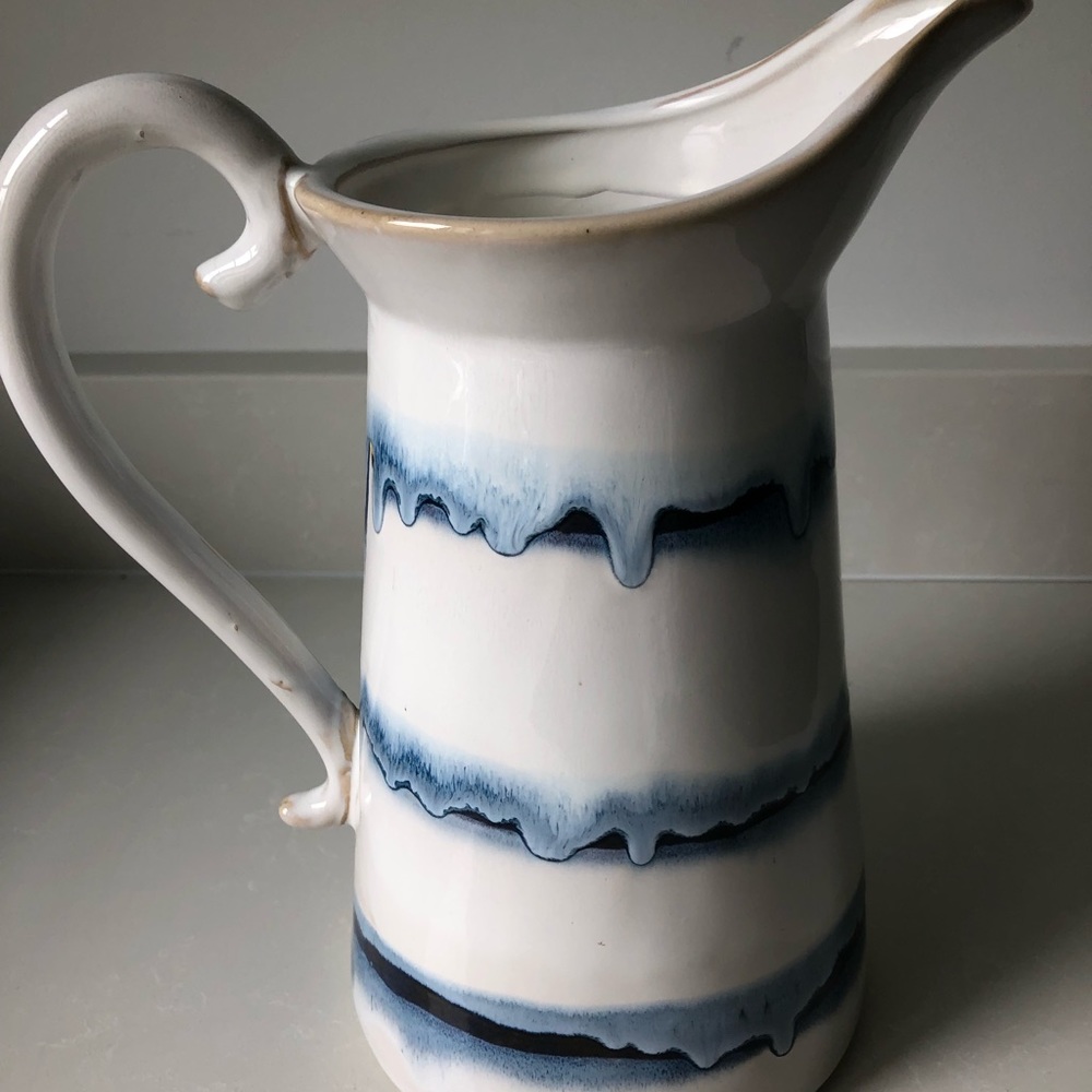 Blue Pitcher Vase